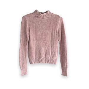 CATHERINE MALANDRINO | Soft Pale Pink Turtleneck Sweater (M)